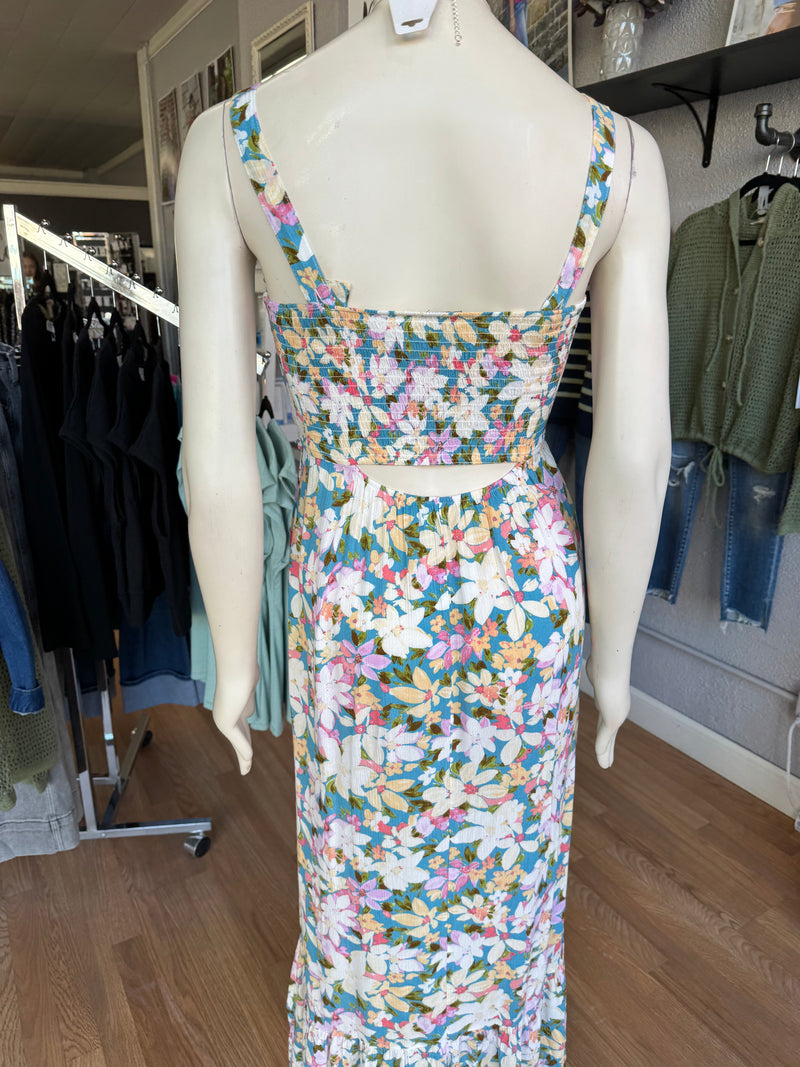 Blue floral maxi - Bria Bella & Co.